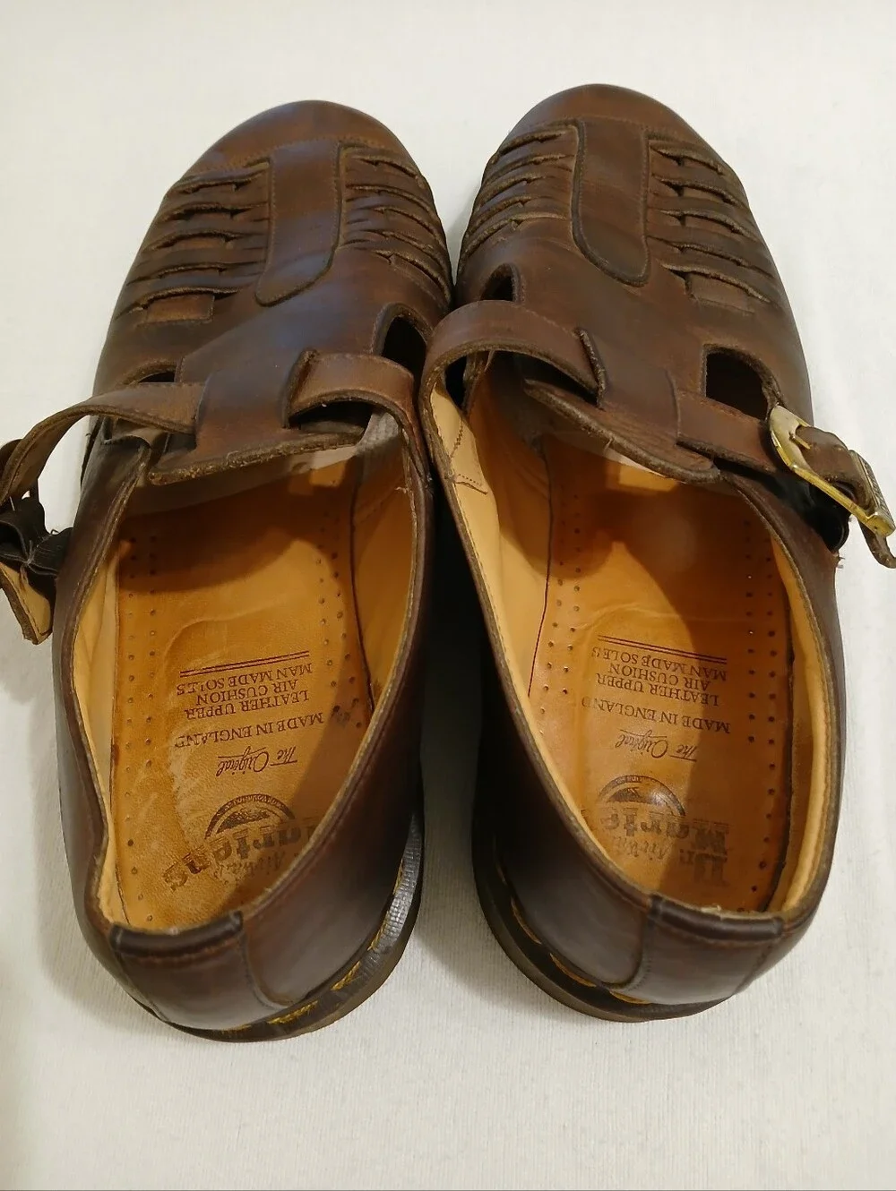 VTG Doc Marten UK 11 US 12 Men's Mica Fisherman Woven Leather Sandal 8064 Origin